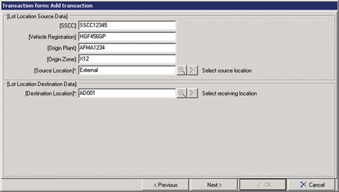 Figure 2. Transaction Wizard: Step 2